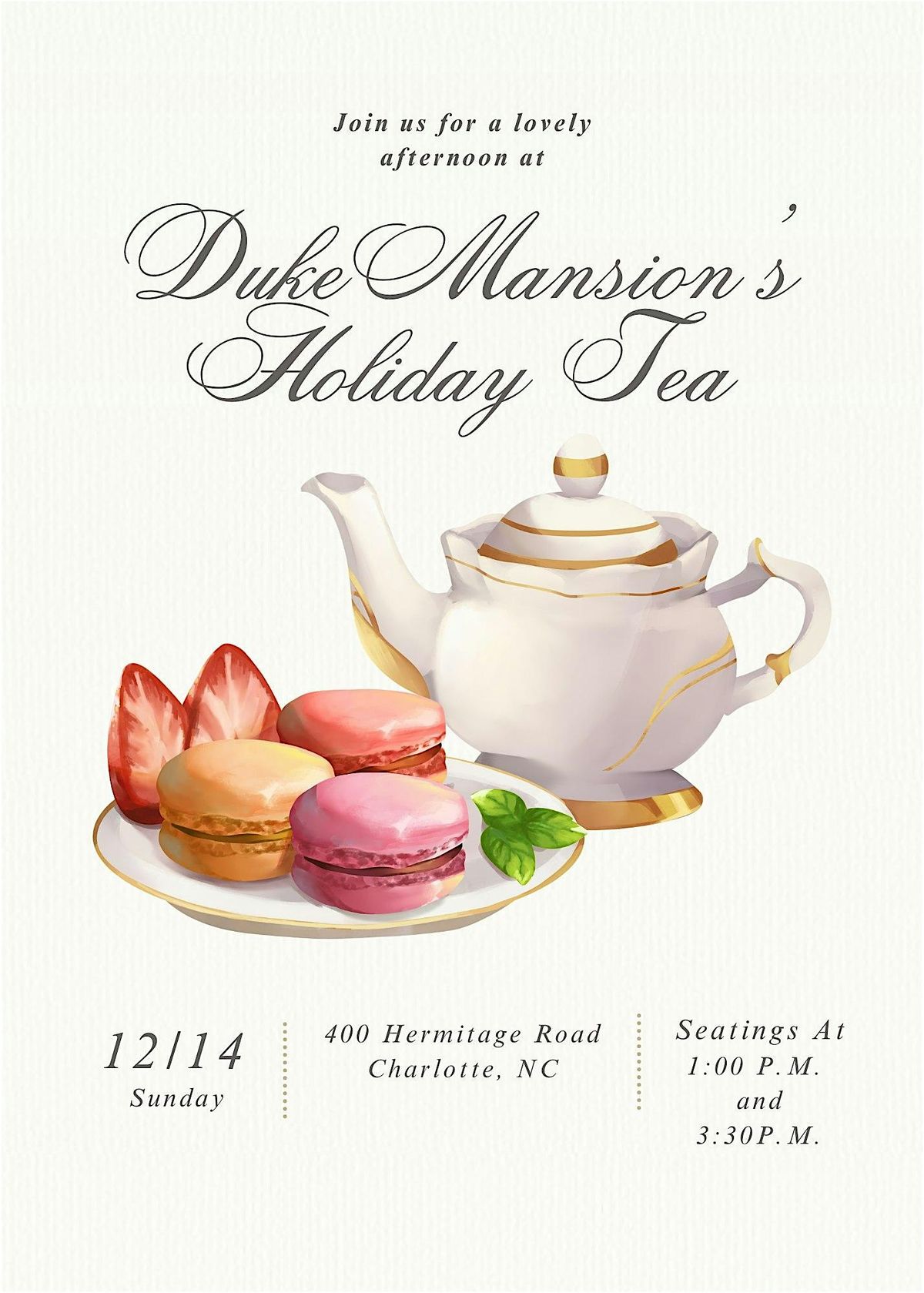 Duke Mansion's Holiday Tea