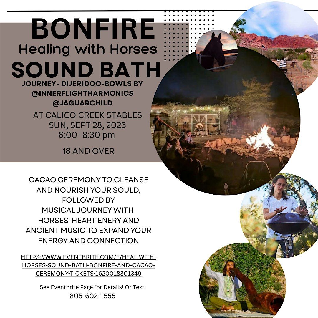Heal with Horses Sound Bath Bonfire and Cacao Ceremony