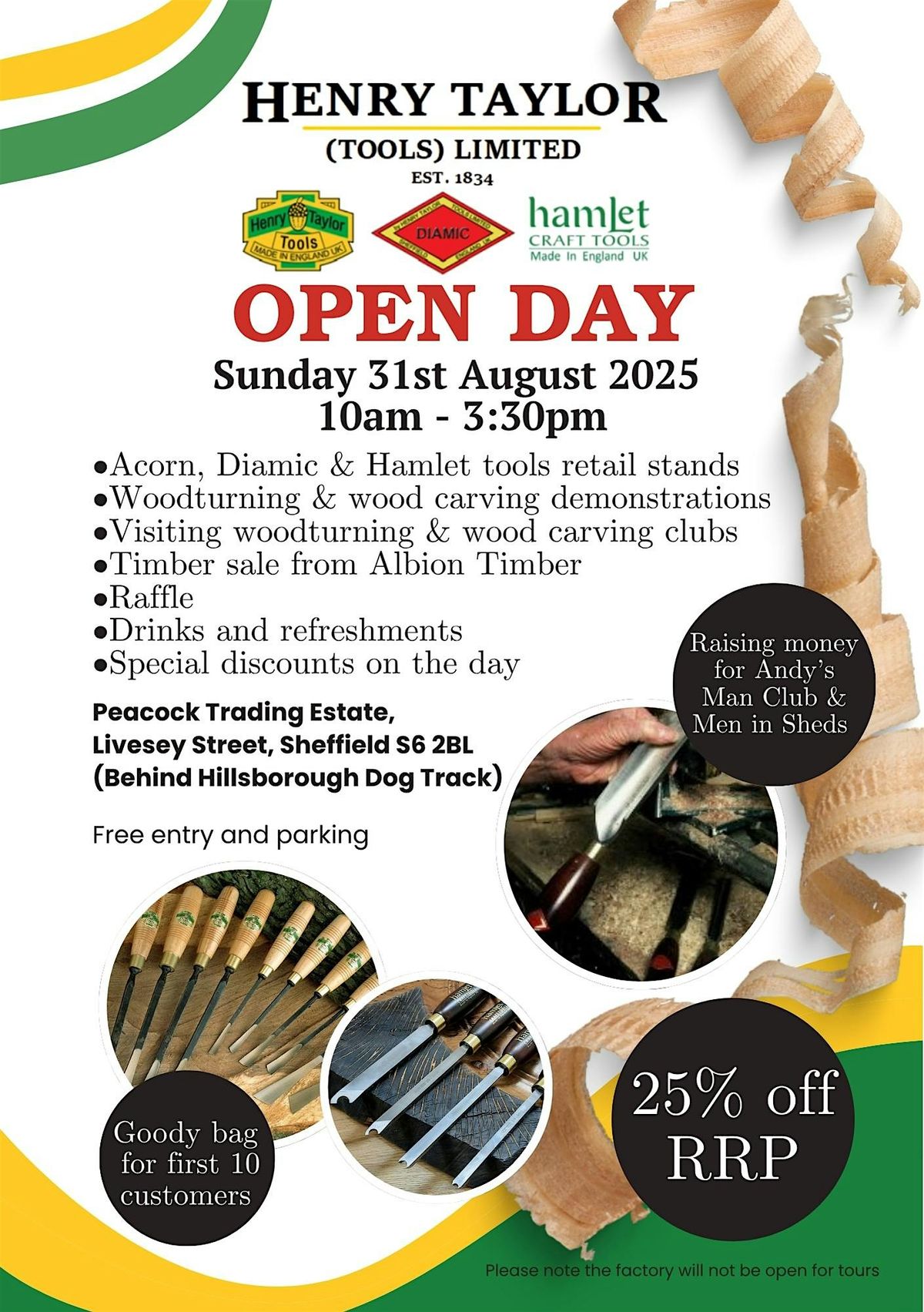 Henry Taylor Tools Sheffield Woodworking Open Day 2025