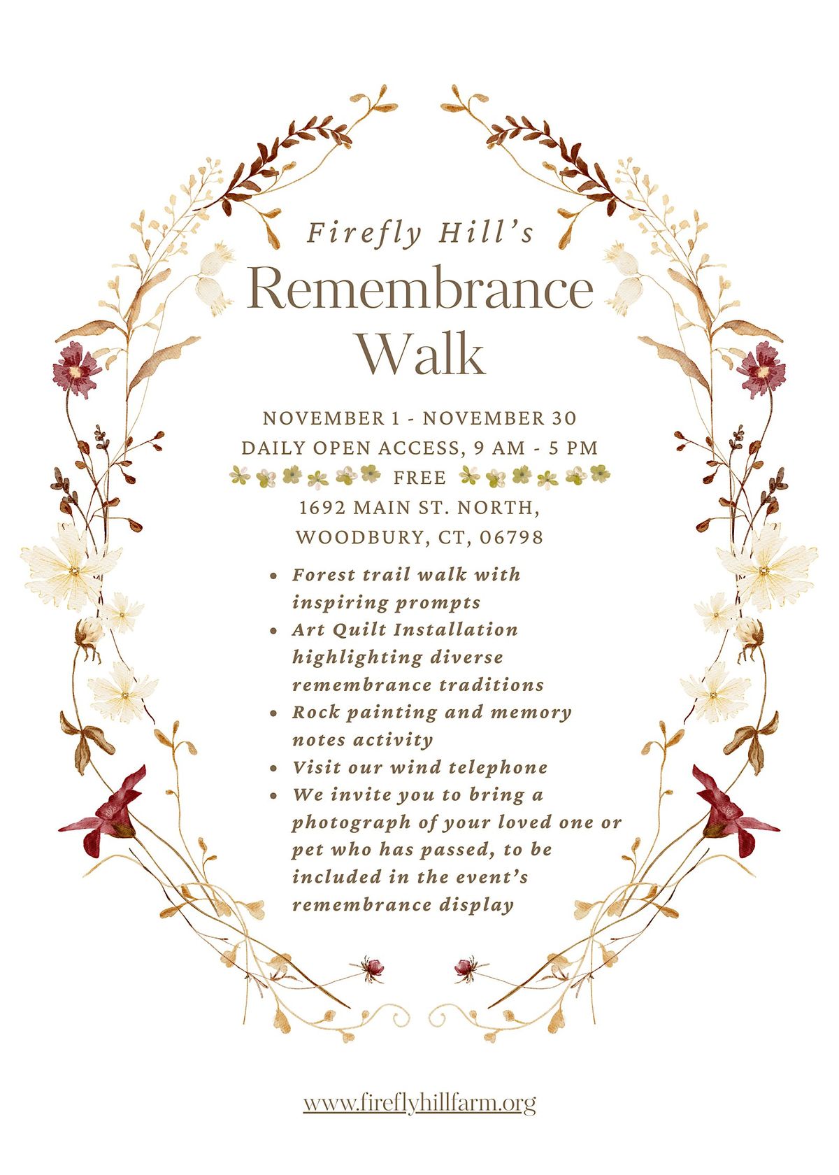 Firefly Hill's Remembrance Walk