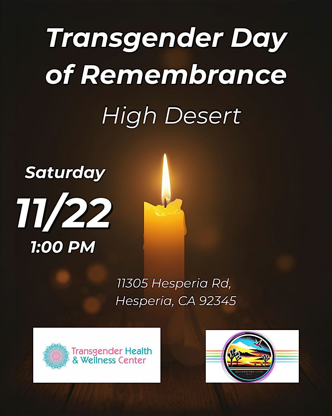Transgender Day of Remembrance - High Desert