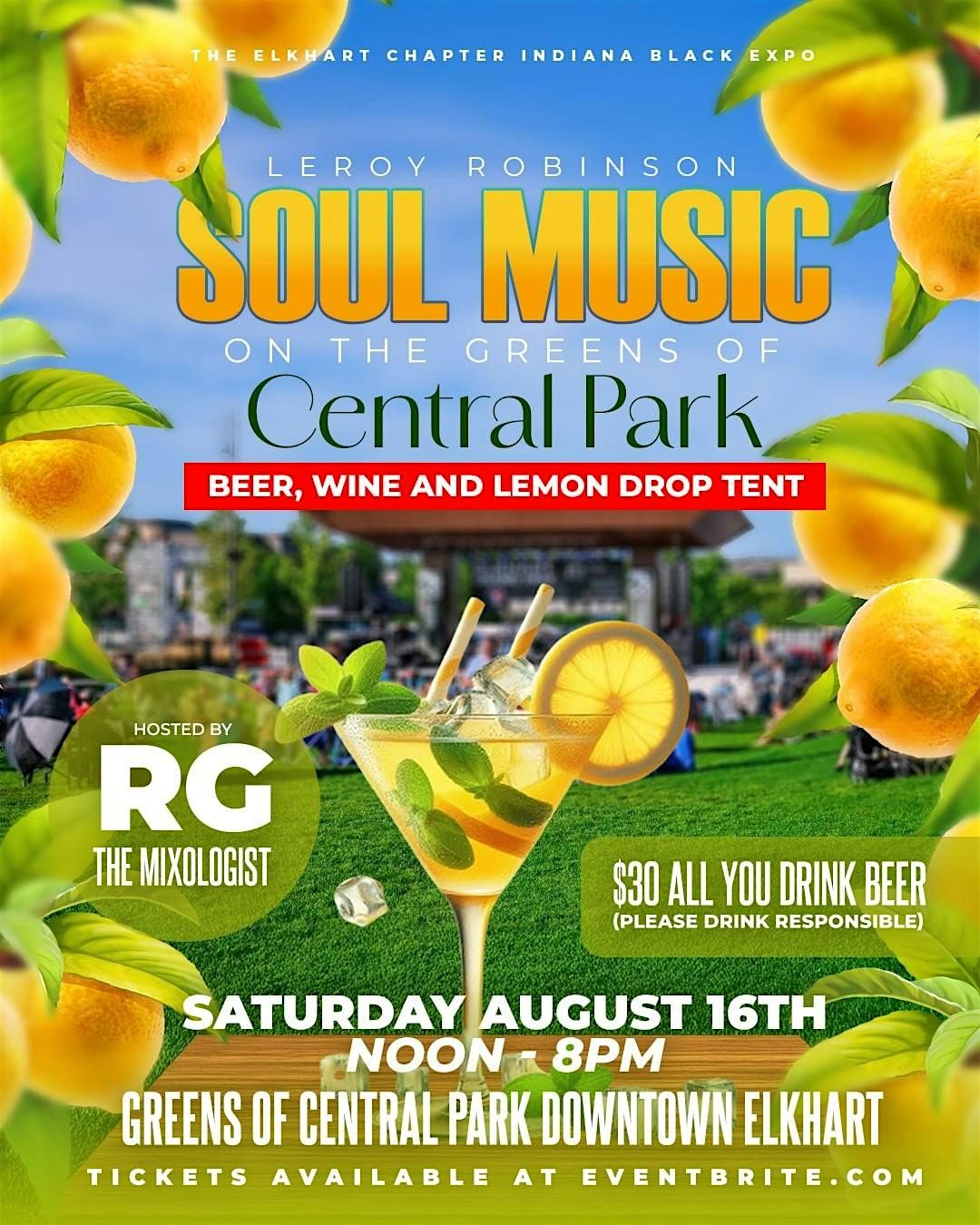 Leroy Robinson Beer, Wine and Lemon Drop Tent On The Greens Of Central Park