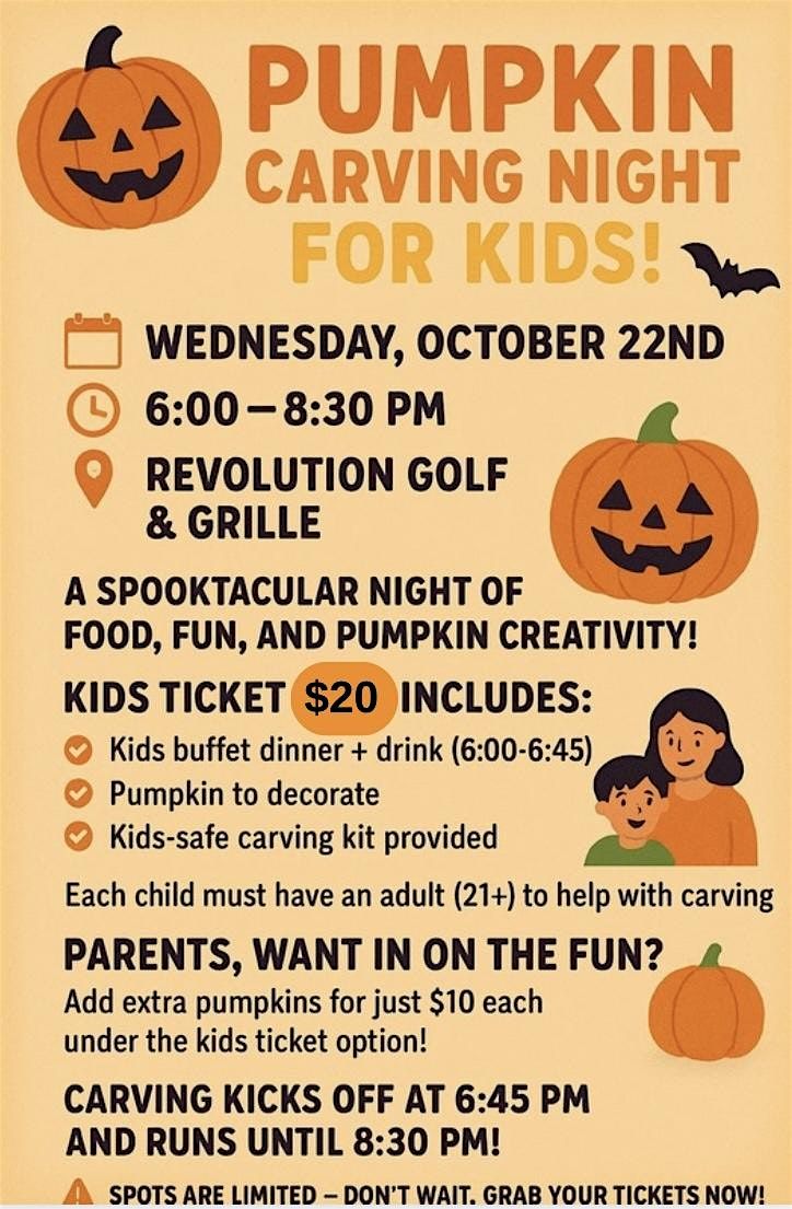 Pumpkin Carving Night for Kids!