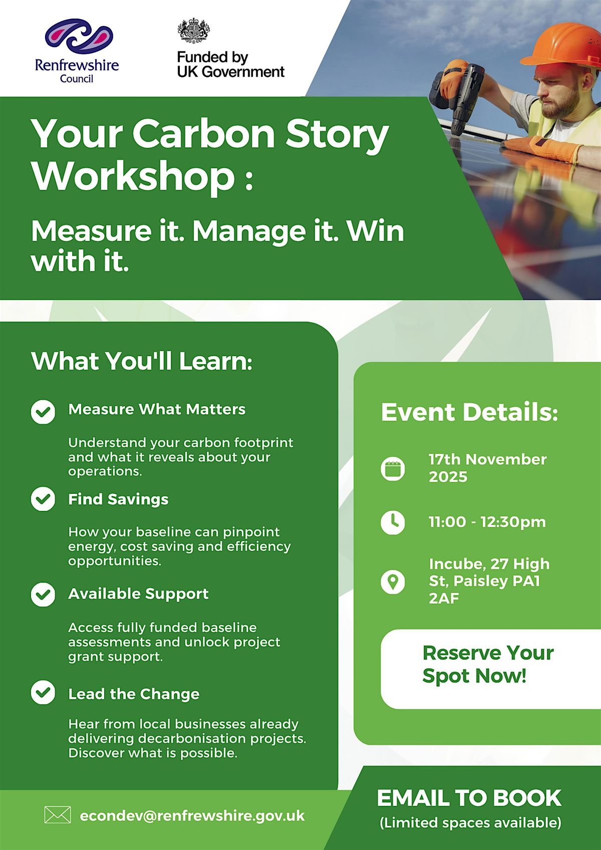 Your Carbon Story Workshop: Measure it, Manage it, Win with it.