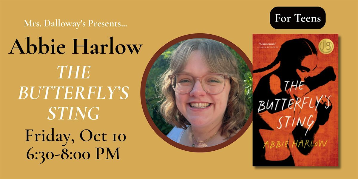 Abbie Harlow's THE BUTTERFLY'S STING In Store Event and Book Signing