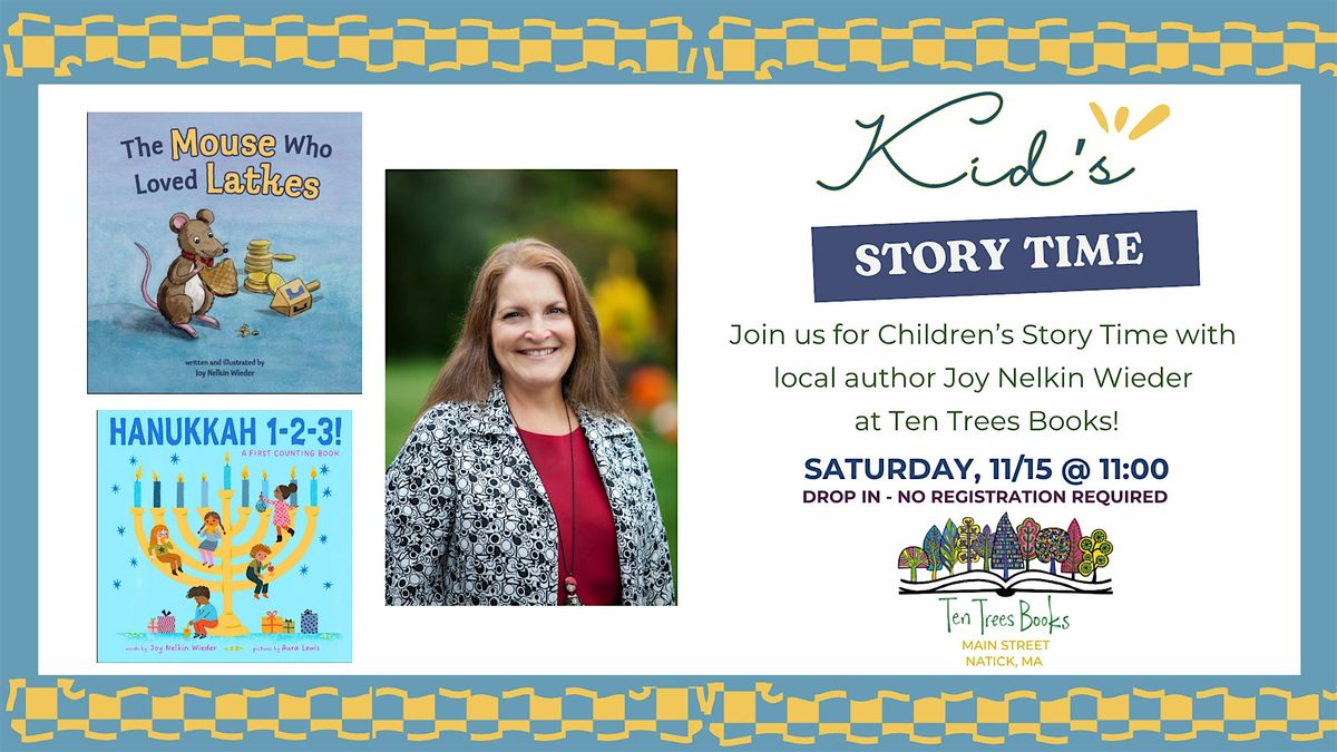 Kids' Story Time with the Author at Ten Trees Books in Natick