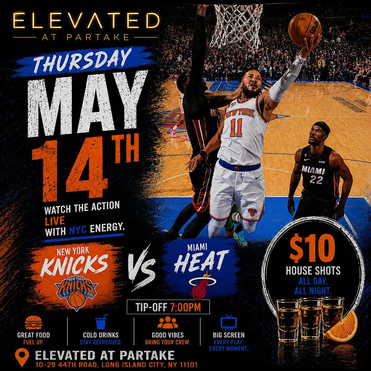 Knicks vs 76ers Watch Party @ Partake NYC