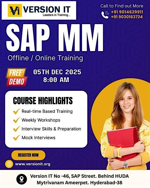 Join Version IT for Free Demo SAP MM Offline & Online Training