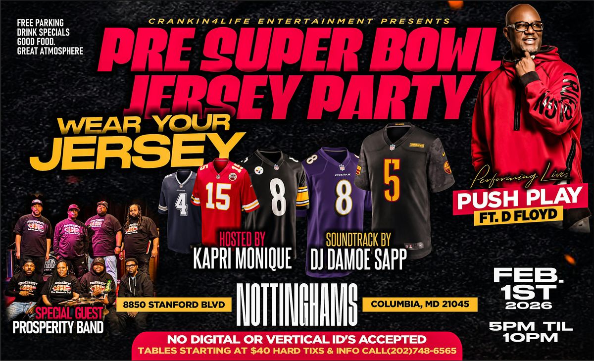 PRE SUPER BOWL JERSEY PARTY