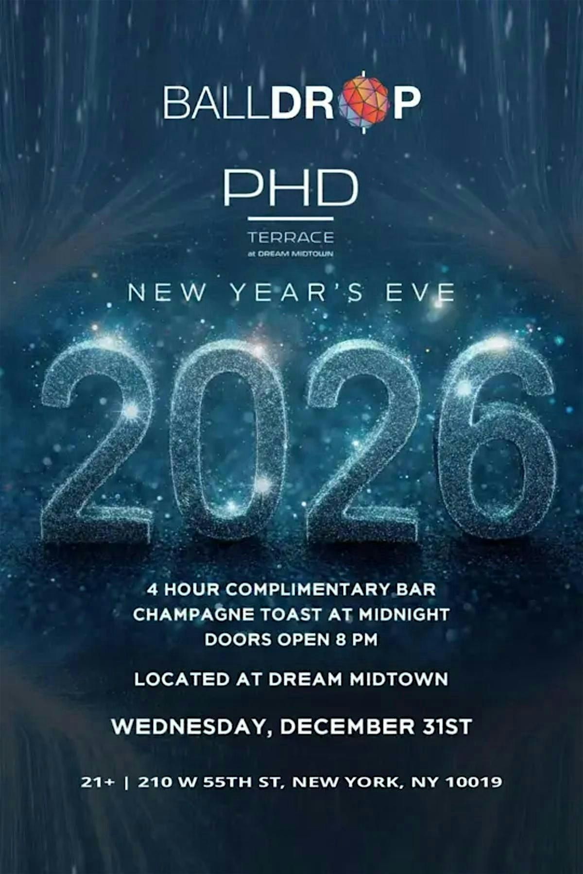 BallDrop.com Presents: PHD Terrace at Dream Midtown Hotel New Years Eve