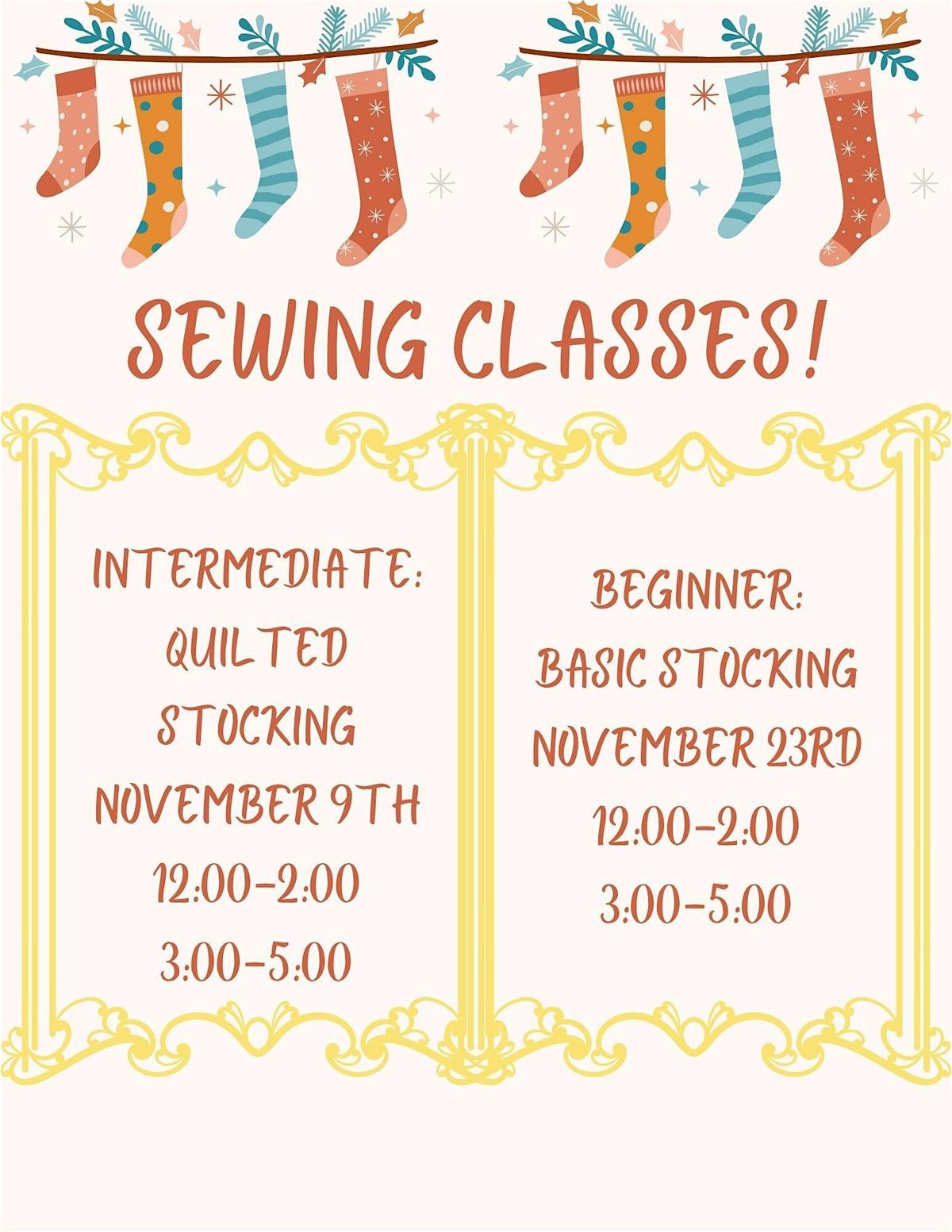 Beginner Sewing Class: Basic Stockings