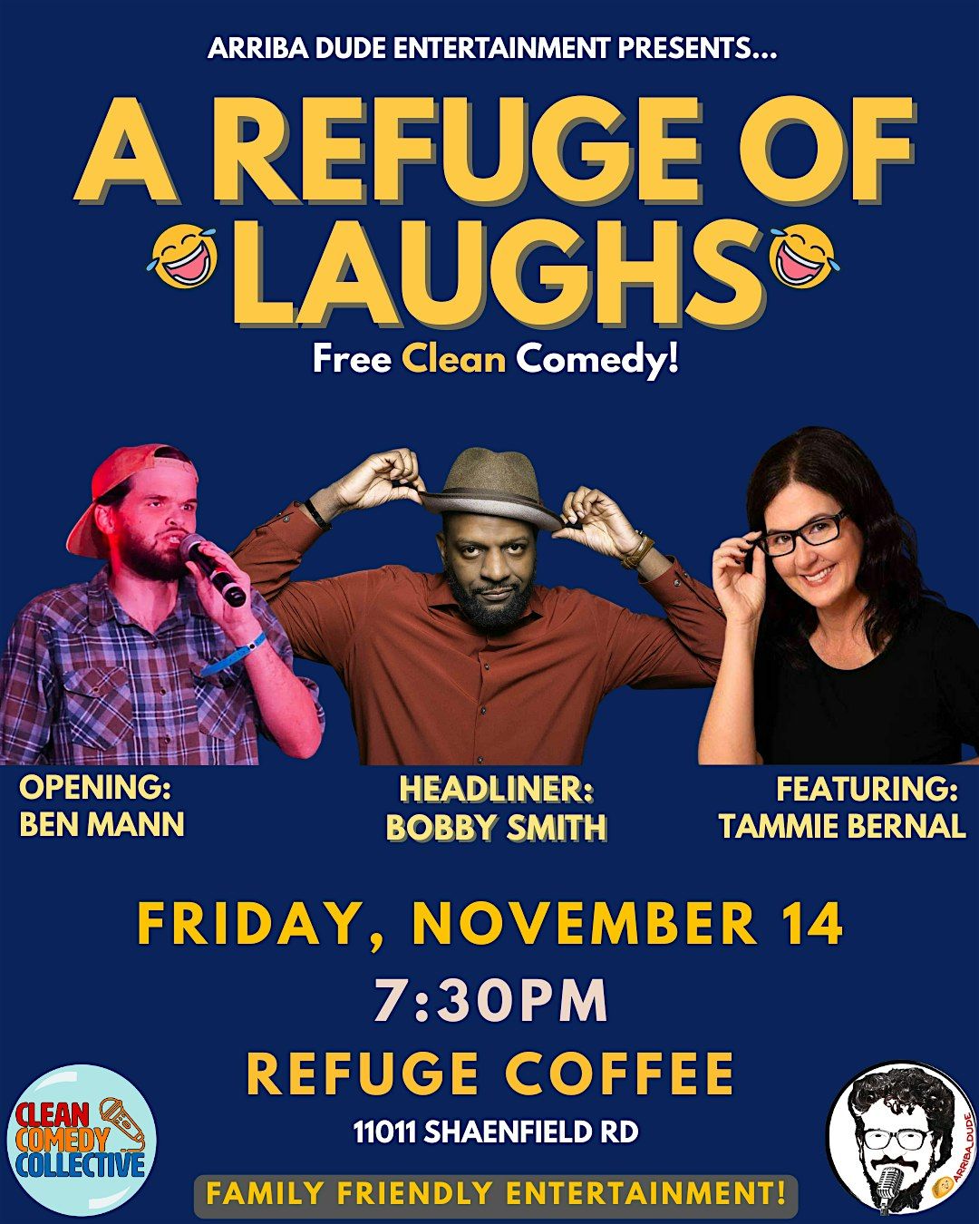 Refuge of Laughs Clean Comedy Show!