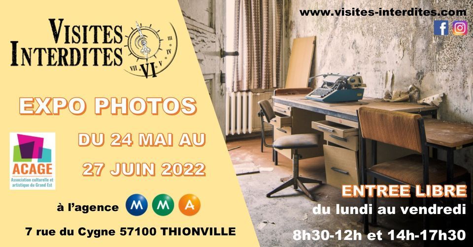 EXPOSITION DE L'ARTISTE PHOTOGRAPHE VISITES INTERDITES DU 24 MAI AU 27 JUIN 2022