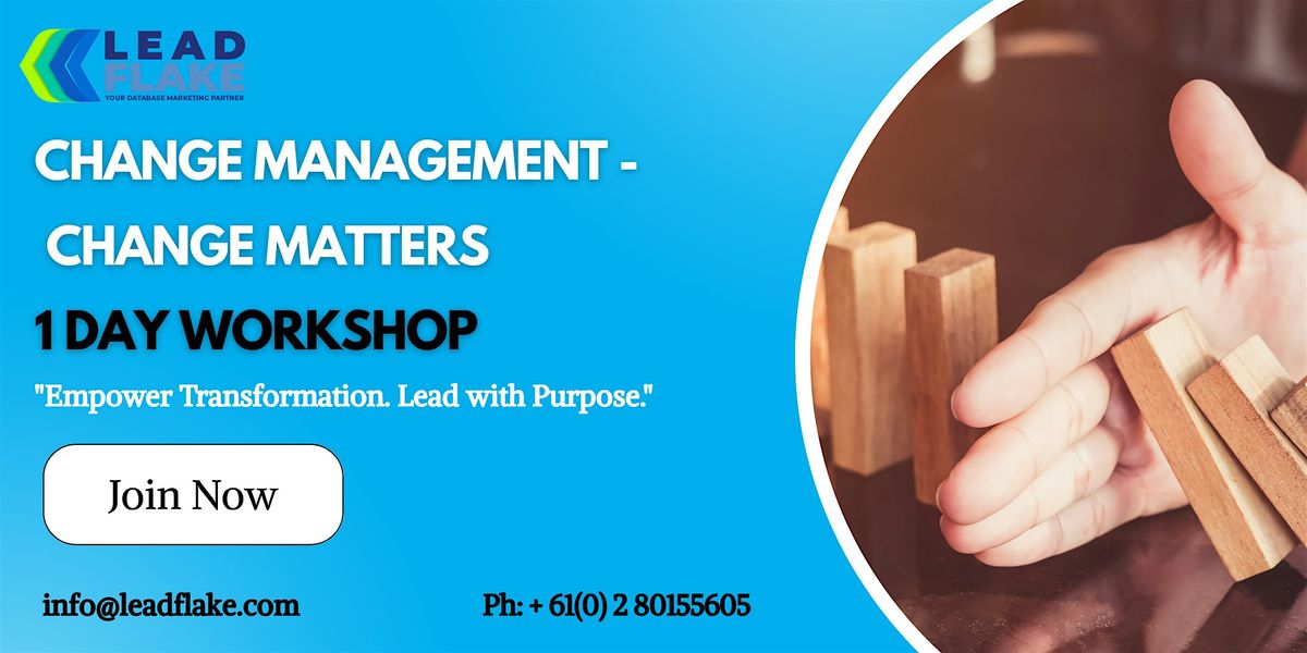 Change Management - Change Matters workshop in Singapore