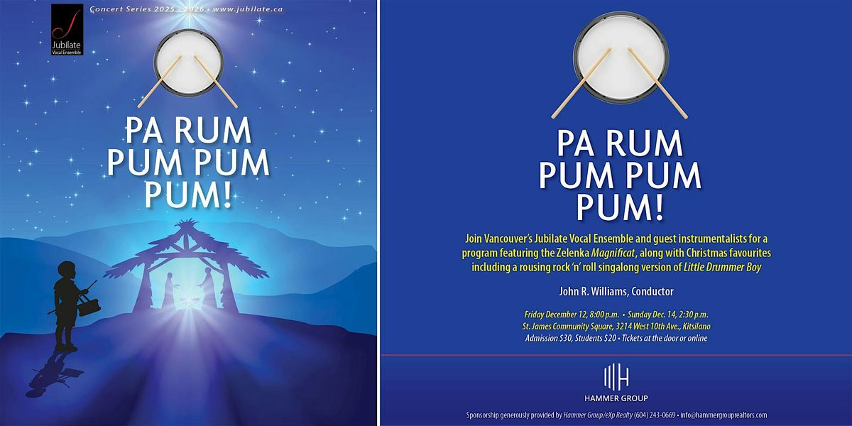 Pa Rum Pum Pum Pum! with Jubilate Vocal Ensemble