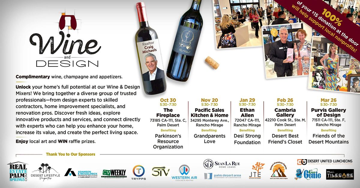 Wine & Design Mixer Benefiting Desert Best Friend\u2019s Closet