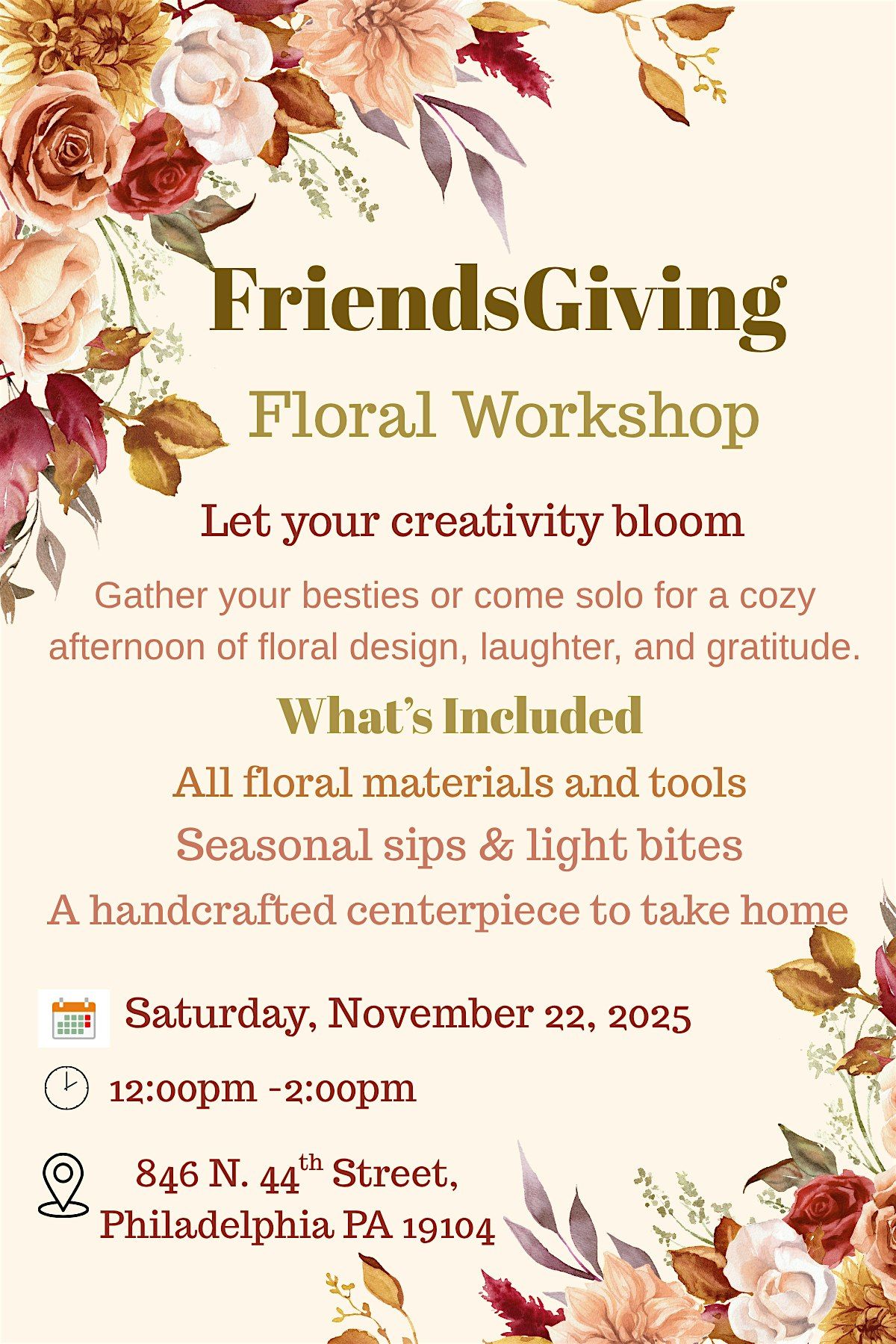 Friendsgiving Floral Workshop