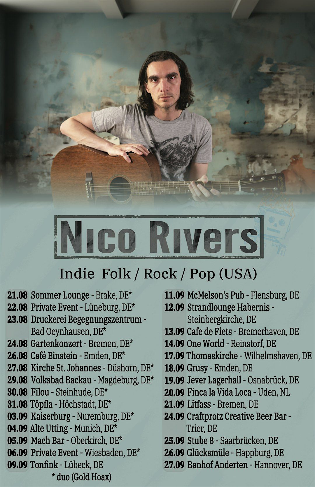 Nico Rivers (USA) @ Thomaskirche Wilhelmshaven