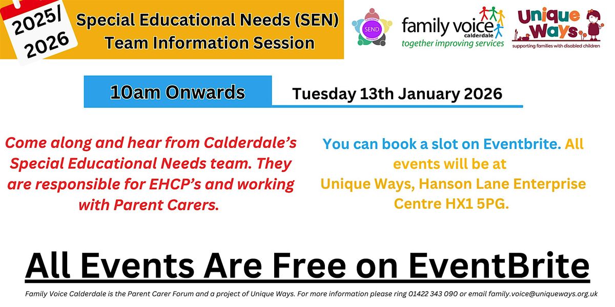 Special Educational Needs (SEN) Team Information Session