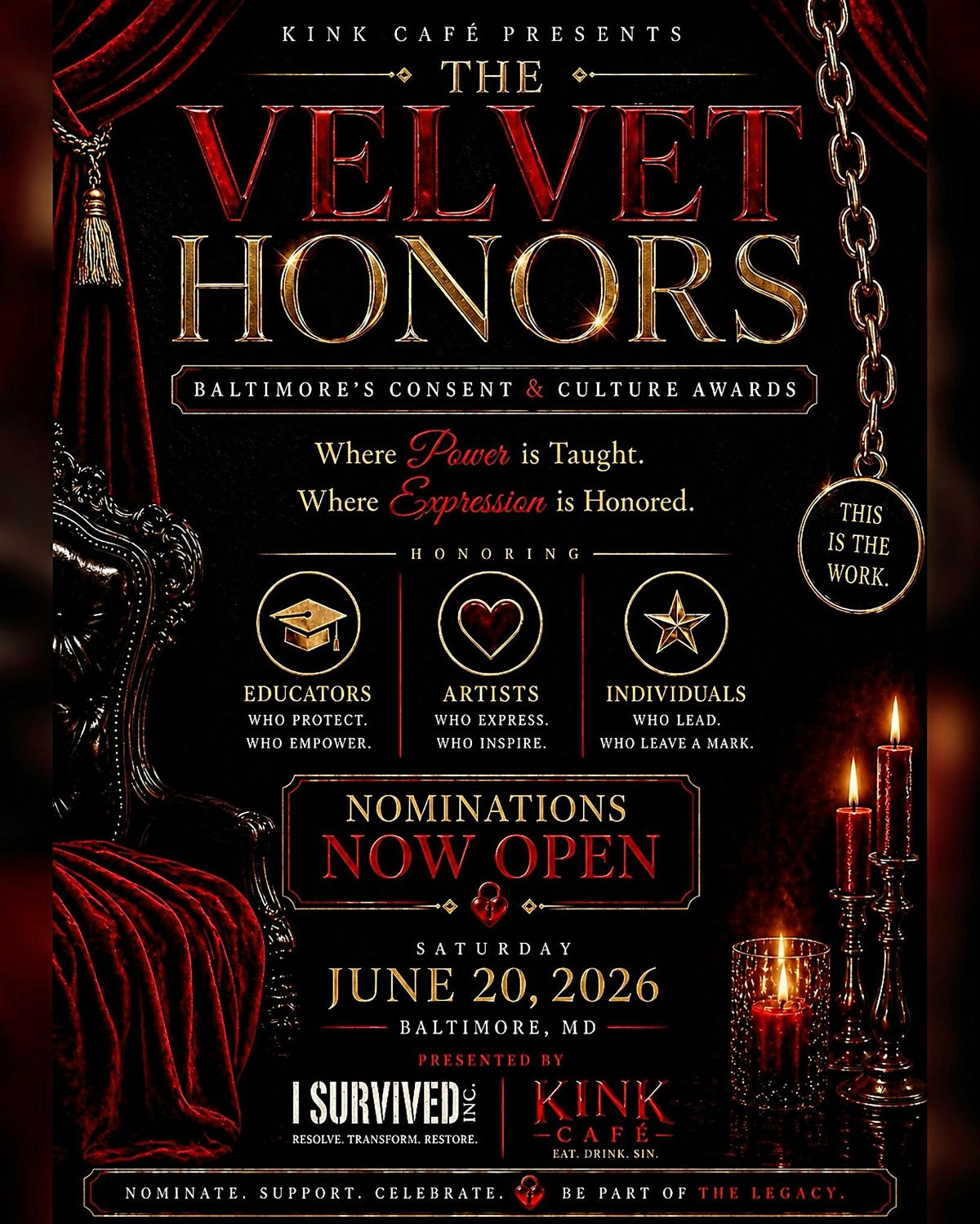 The Velvet Honors - Baltimore's Consent & Culture Awards Show