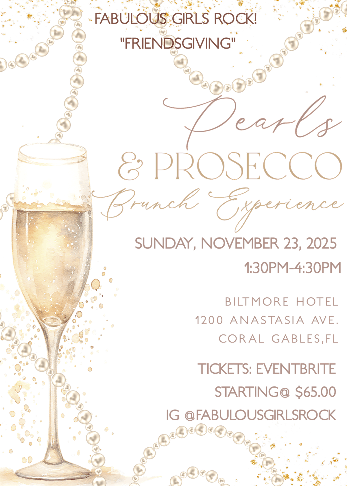 PEARLS & PROSECCO BRUNCH!