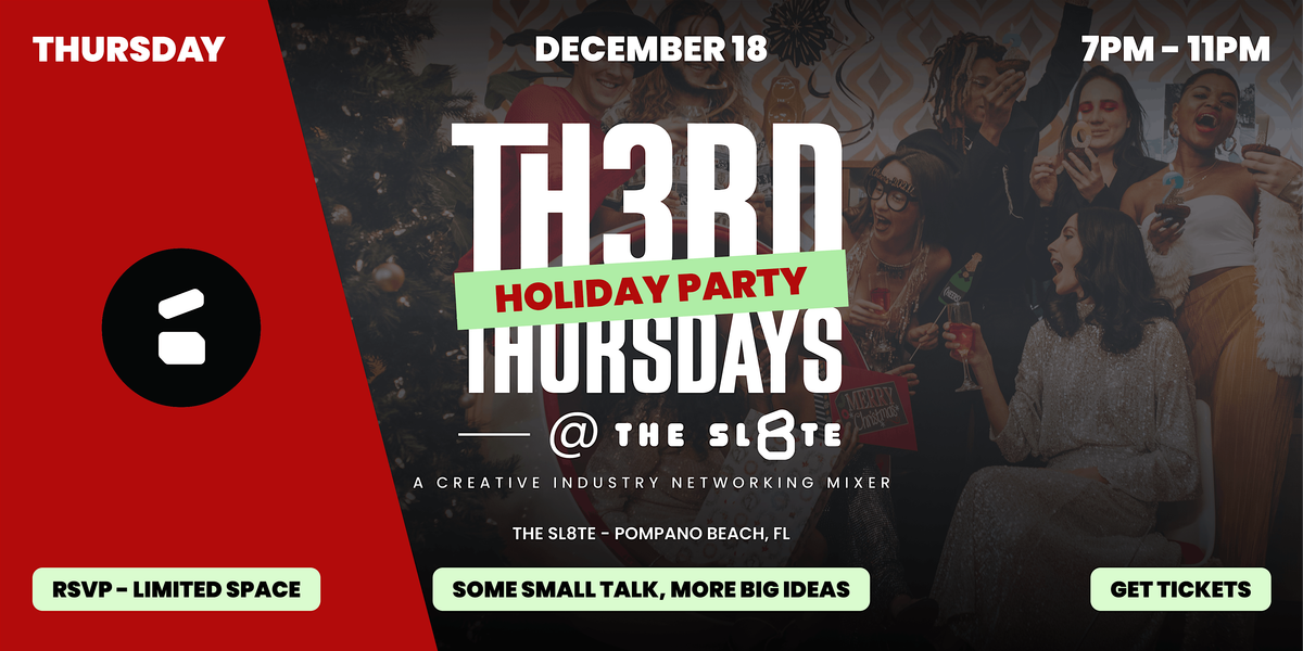 Th3rd Thursdays @ The Sl8te (12\/18) - A Creative Industry Networking Mixer