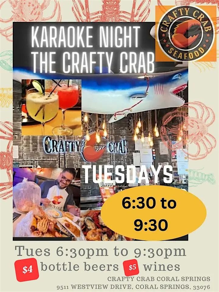 Tuesday night Karaoke @ Crafty Crab