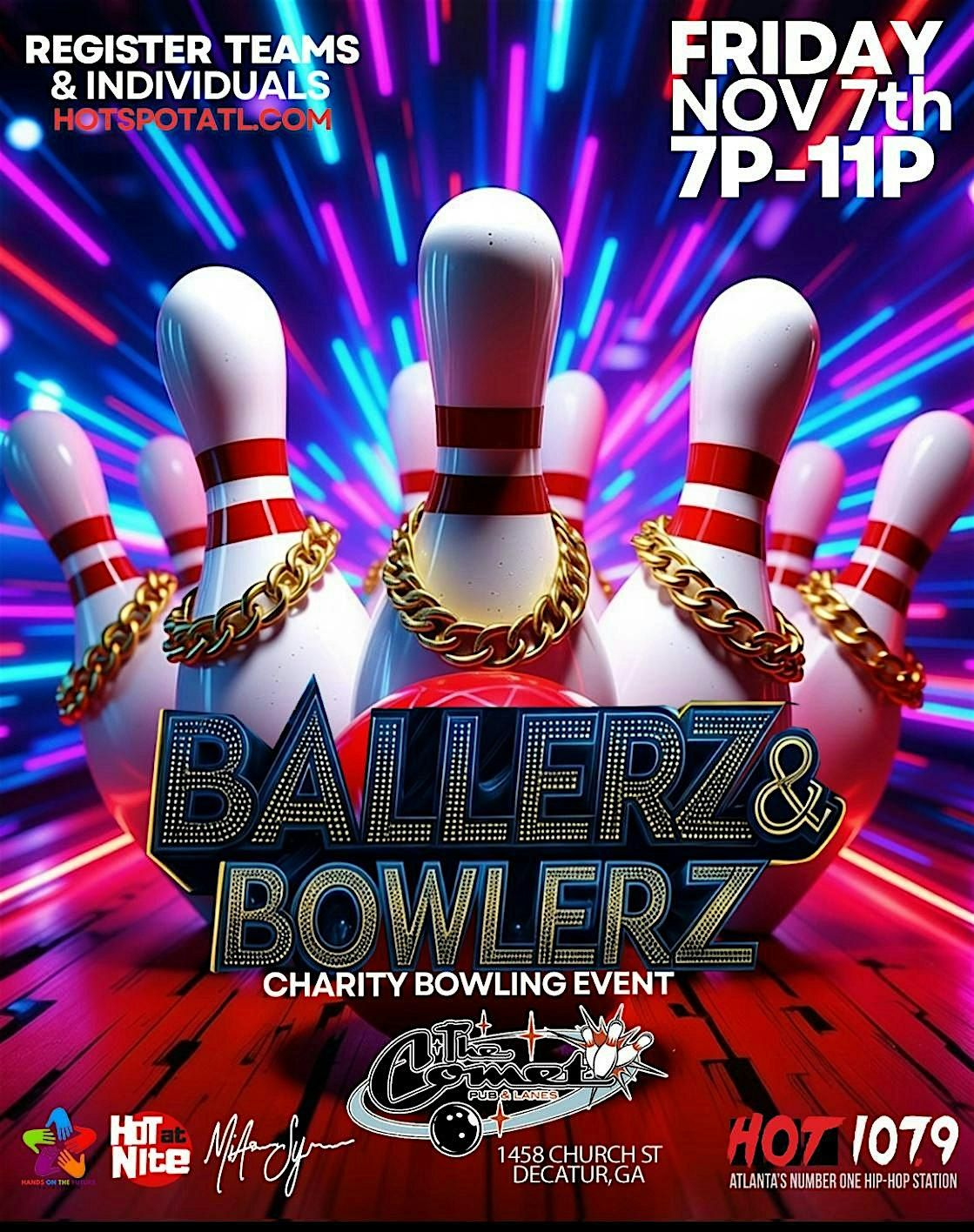 HOT @ NITE BALLERZ & BOWLERZ (Hosted By Hot 107.9's MiAsia Symone)