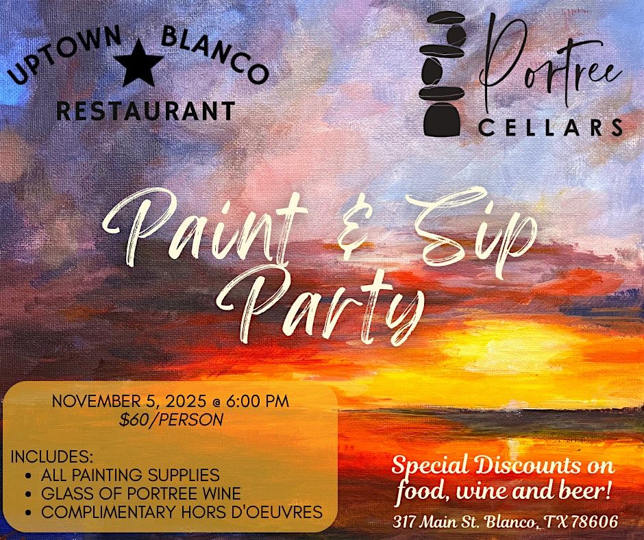 Paint & Sip Party with Portree Cellars