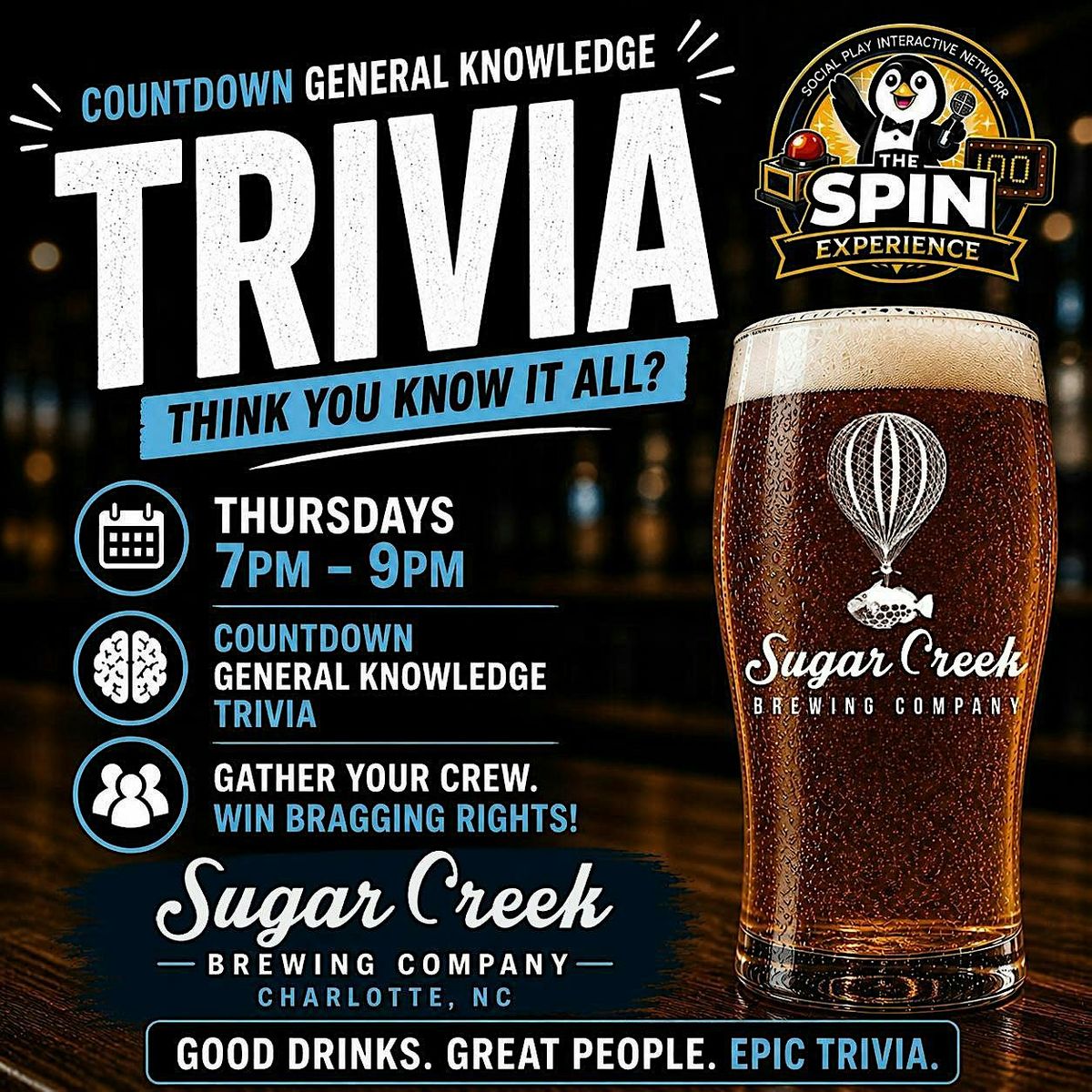 Thursday Trivia at Sugar Creek Brewing Company