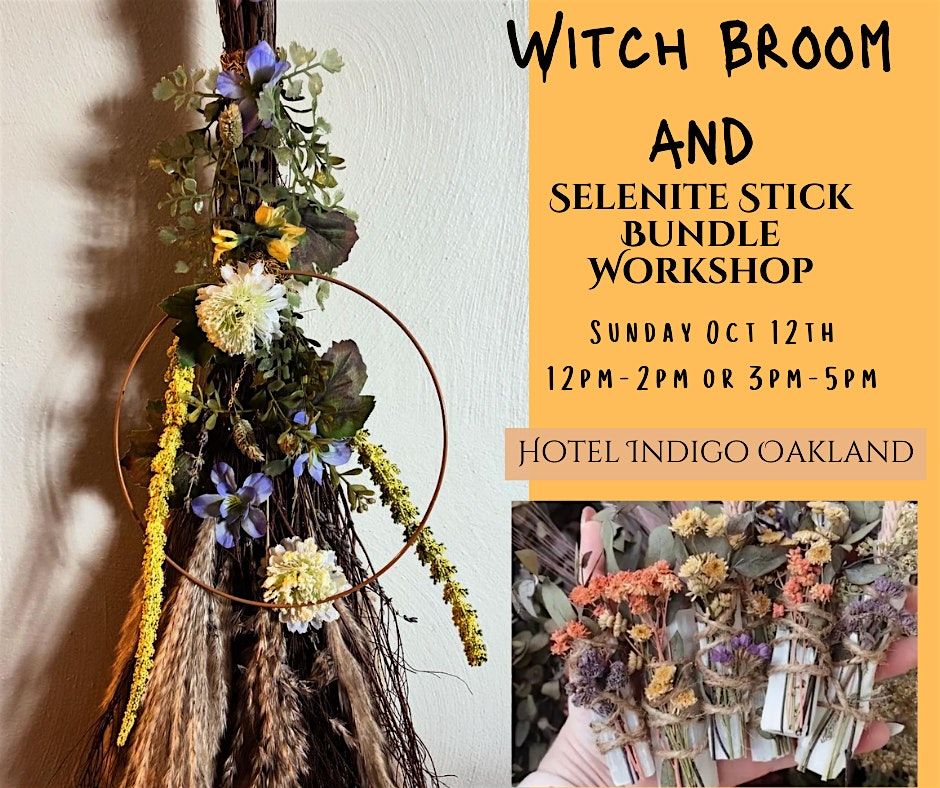Witch Broom and Selenite Stick Bundle Workshop