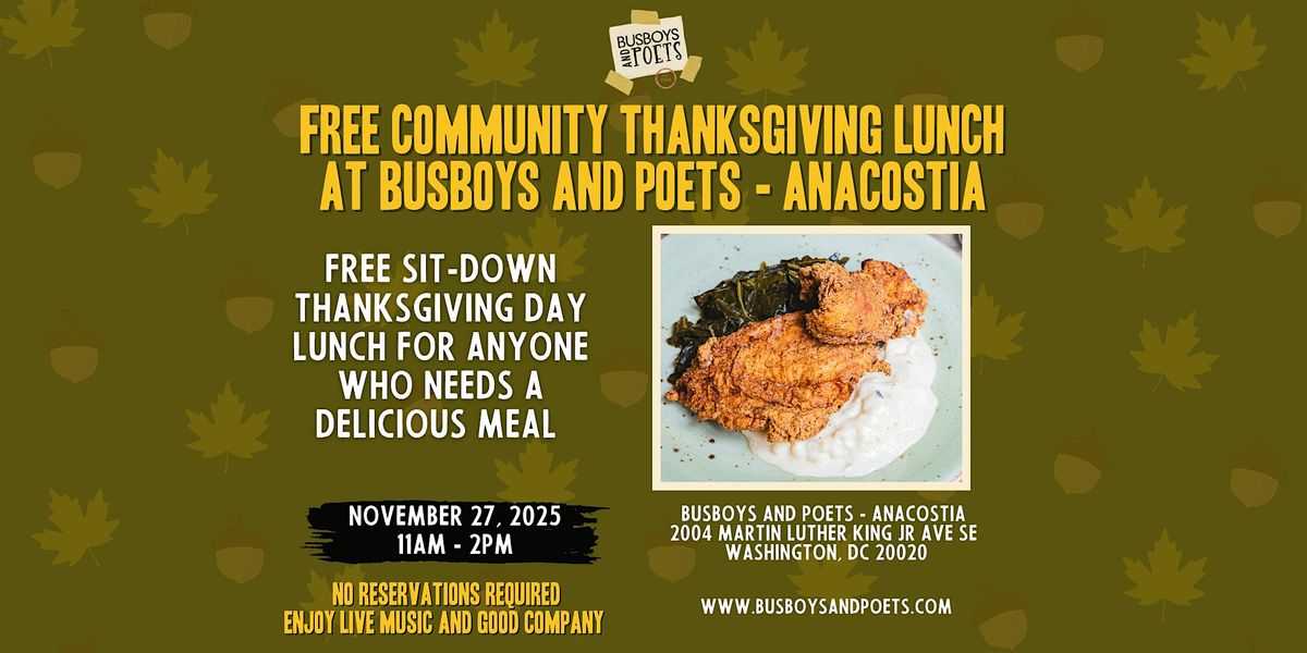Free Thanksgiving Lunch @ Busboys and Poets