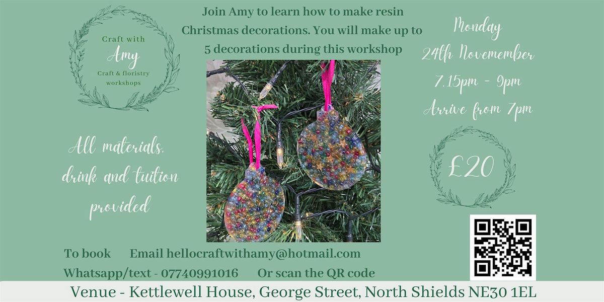 Resin bauble making workshop - Craft with Amy