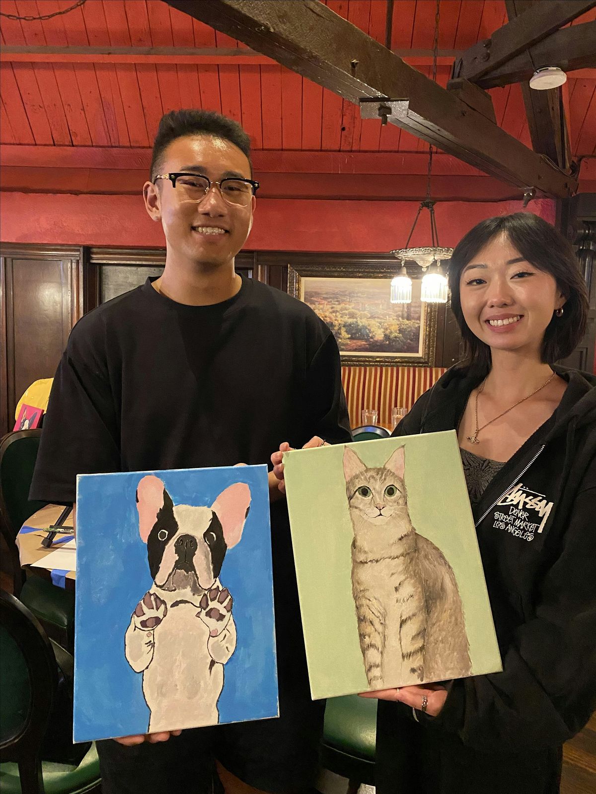 Paint your Pet with Custom Traced Canvas in Newport Beach!