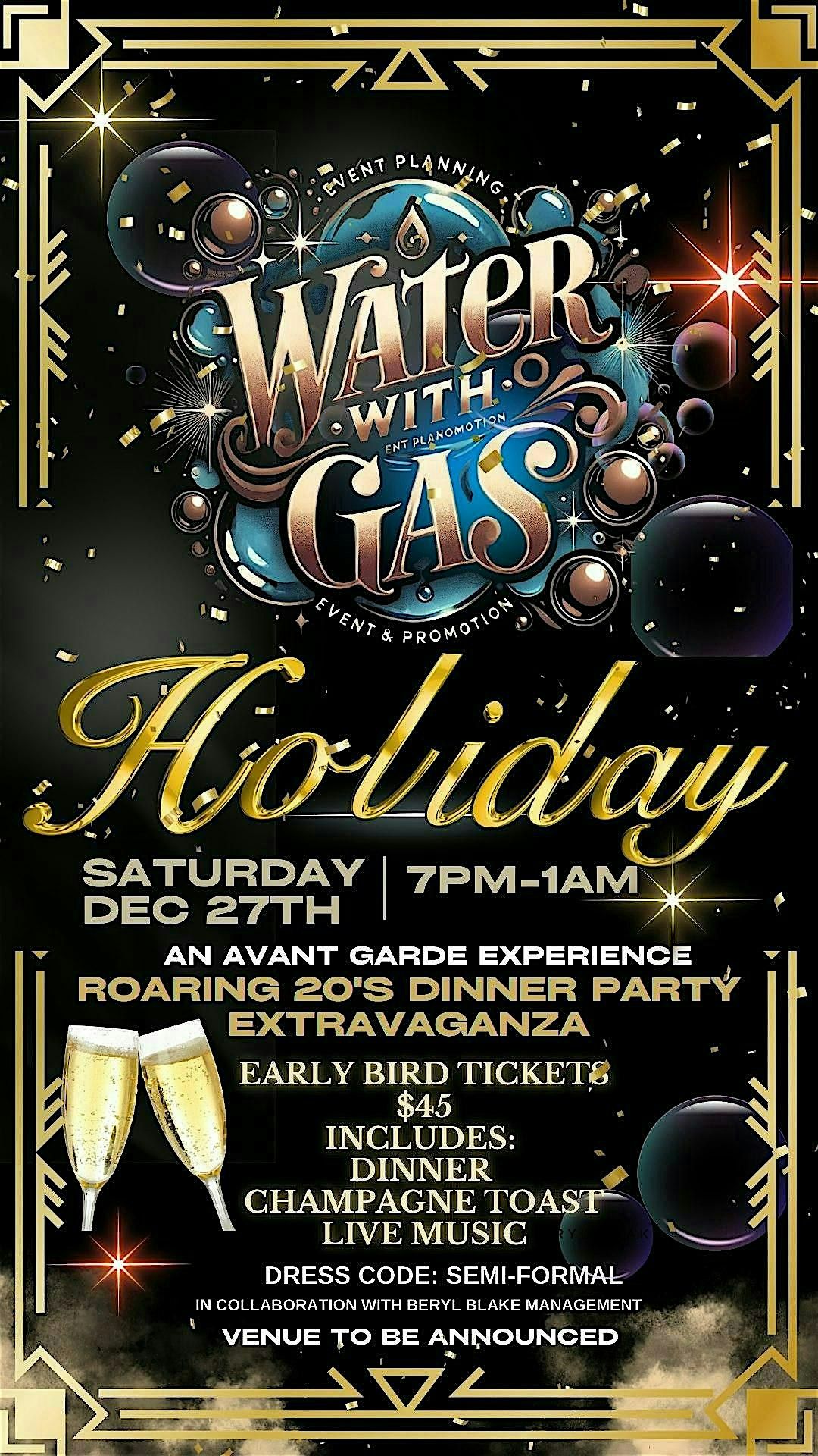 Water with Gas: Holiday Celebration