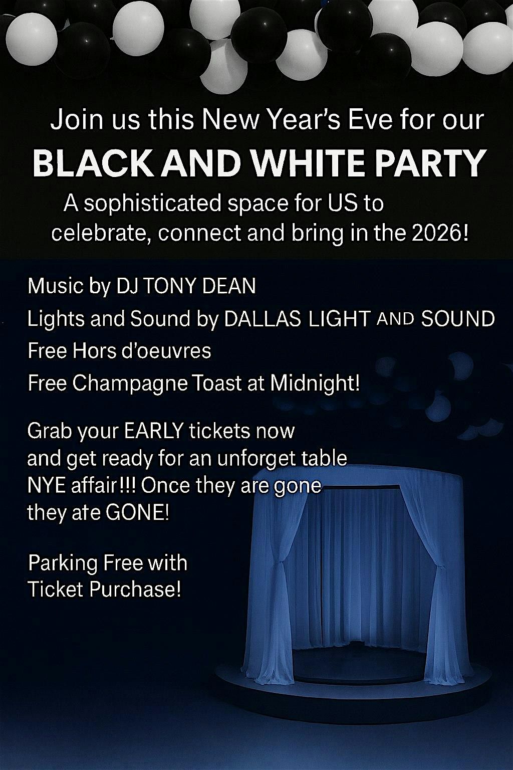 New Years Eve Black and White Ball