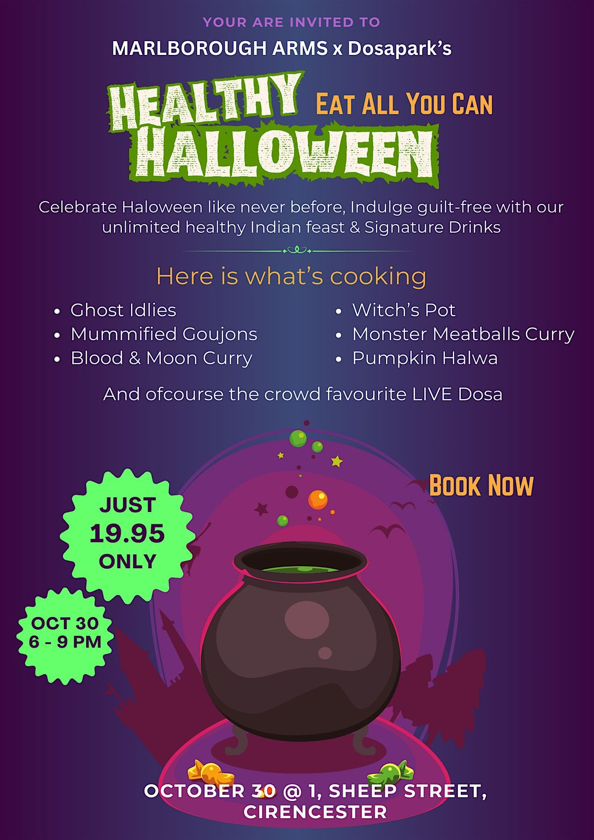 Healthy Halloween Eat all you can Special Night