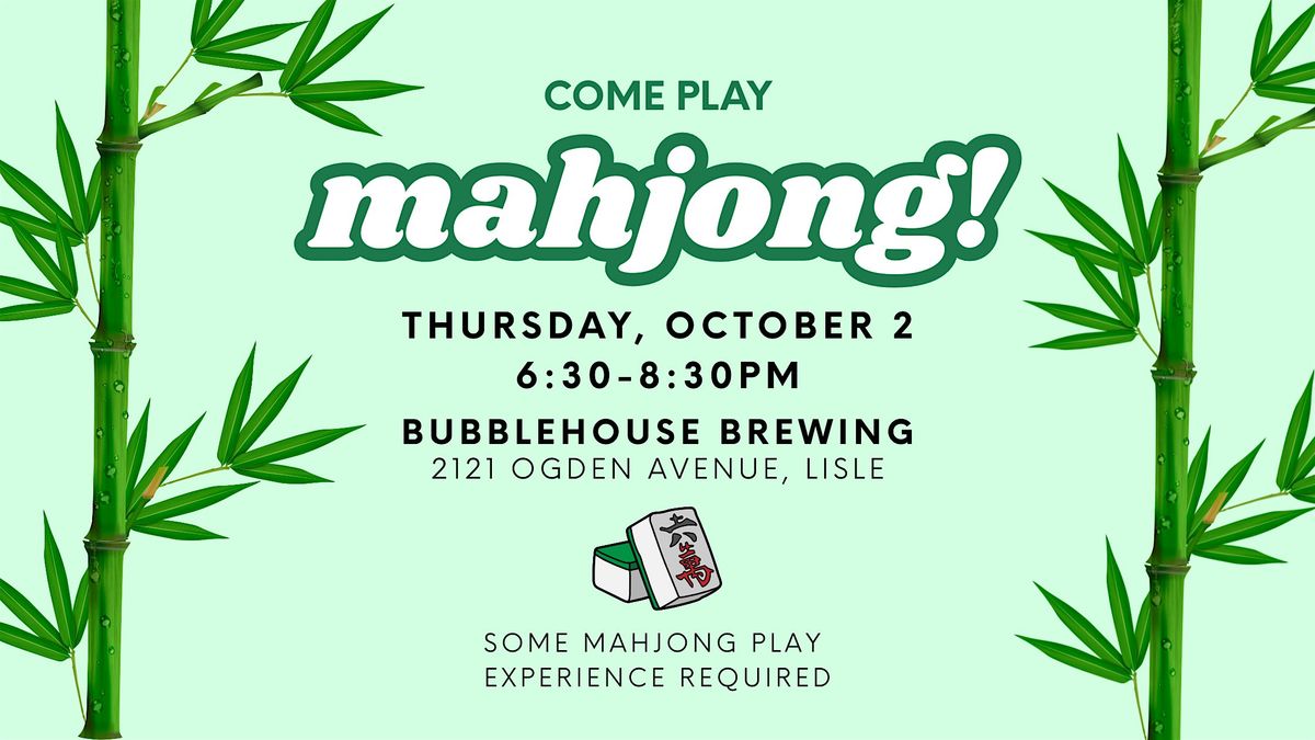 Mahjong Guided & Open Play at Bubblehouse Brewery