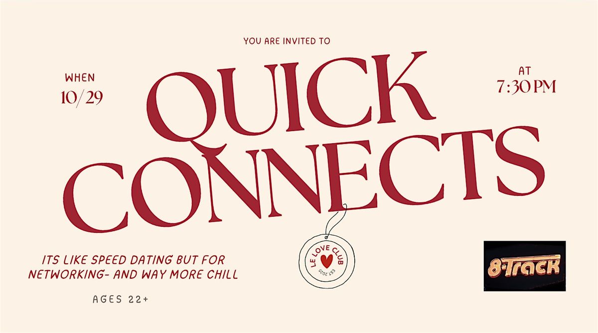Quick Connects: International Community - Speed Connecting + Mixer!