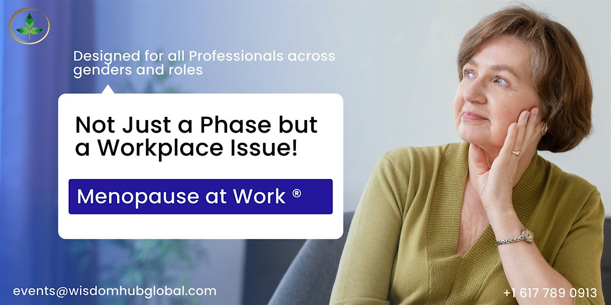 Menopause at Work\u00ae 8-Hour Certificate Workshop in Charlotte, NC