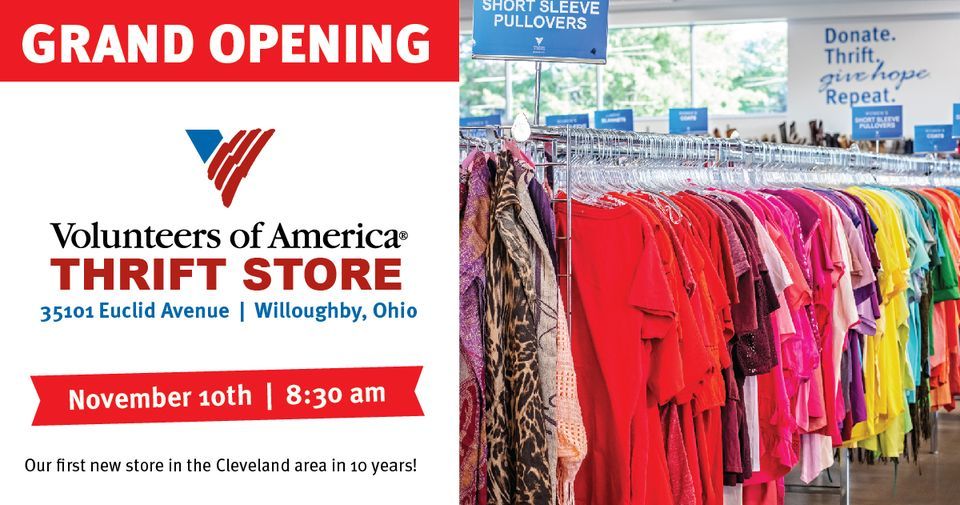 Grand Opening Willoughby VOA Thrift Store! 35101 Euclid Ave