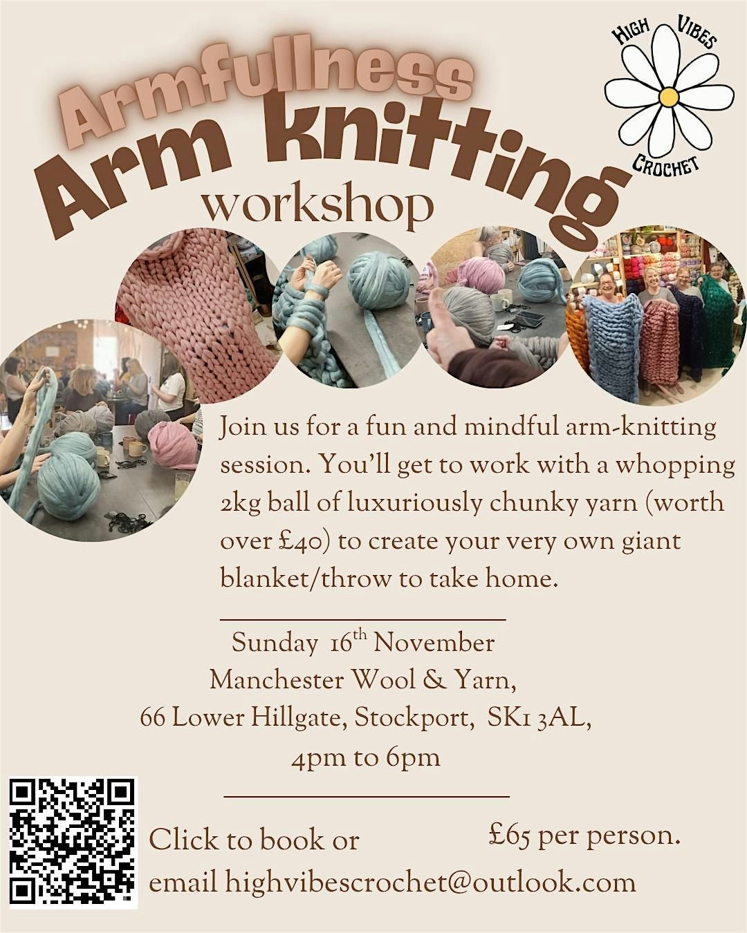 JUMBO ARM KNITTING | Armfullness with High Vibes Crochet