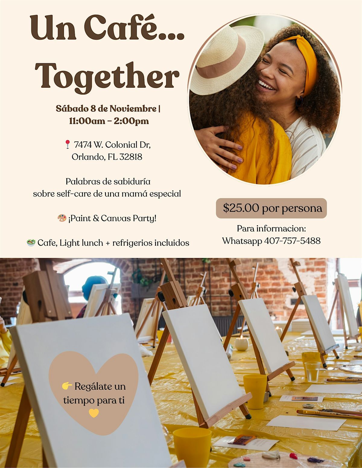 Un Caf\u00e9 Together: Autocuidado & Canvas Paint Party