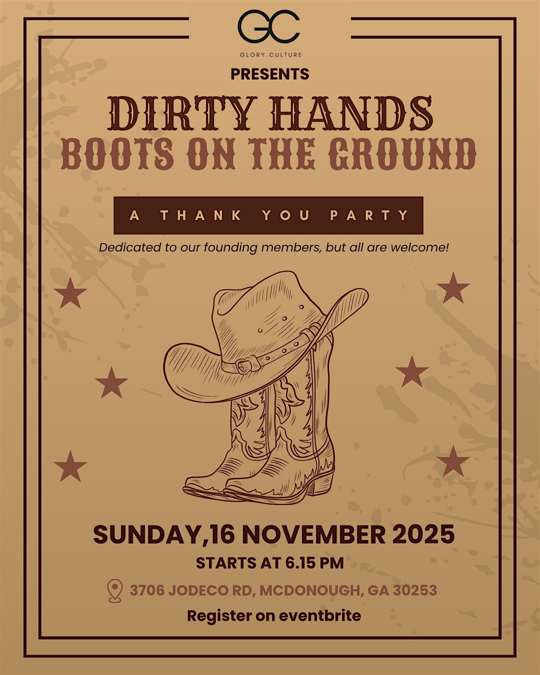 Dirty Hands, Boots on the Ground: A Thank You Party