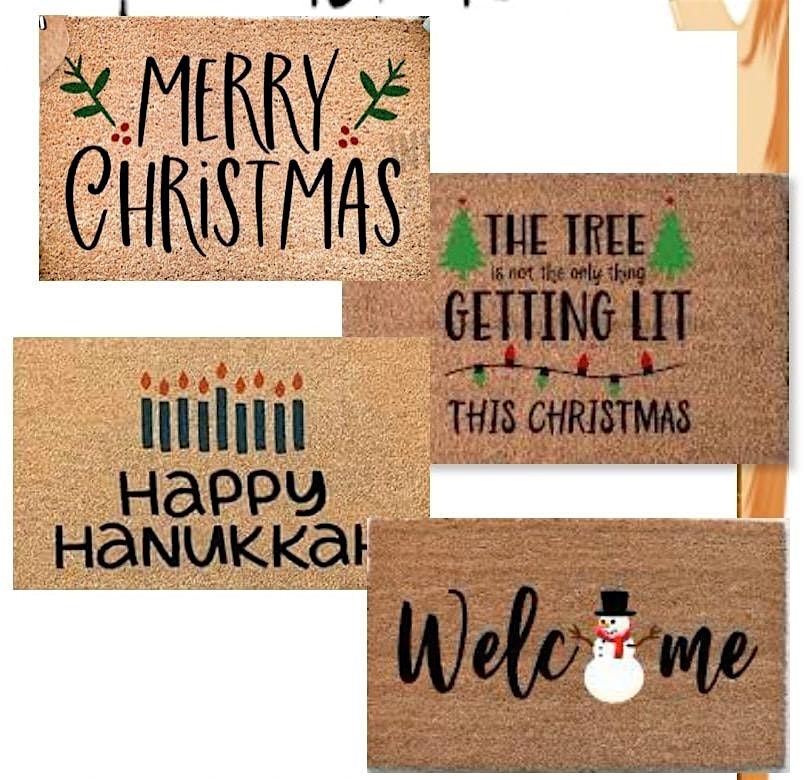 Winter\/Christmas\/Hanukkah Themed Welcome Mats