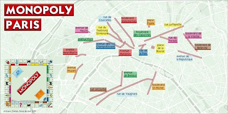 V\u00c9LO & PATRIMOINE : Le Monopoly, une histoire des rues de Paris