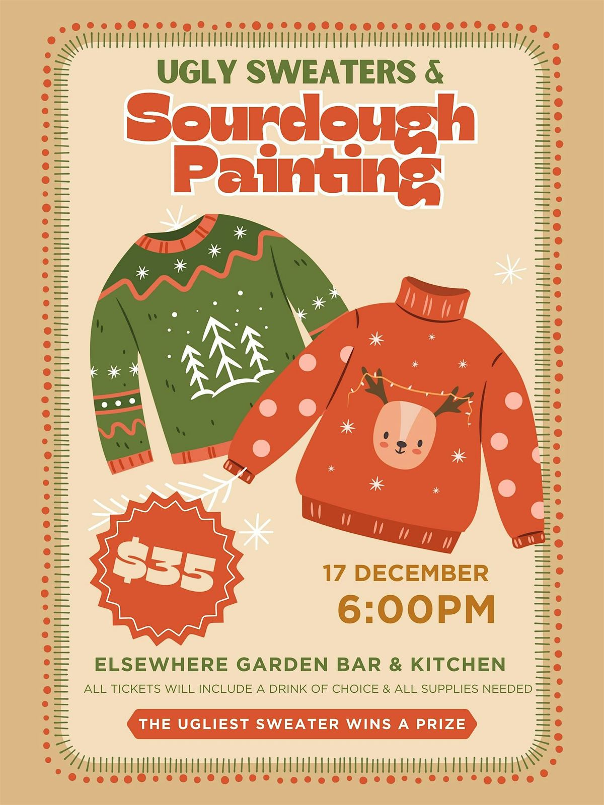 Ugly Sweaters & Sourdough Painting