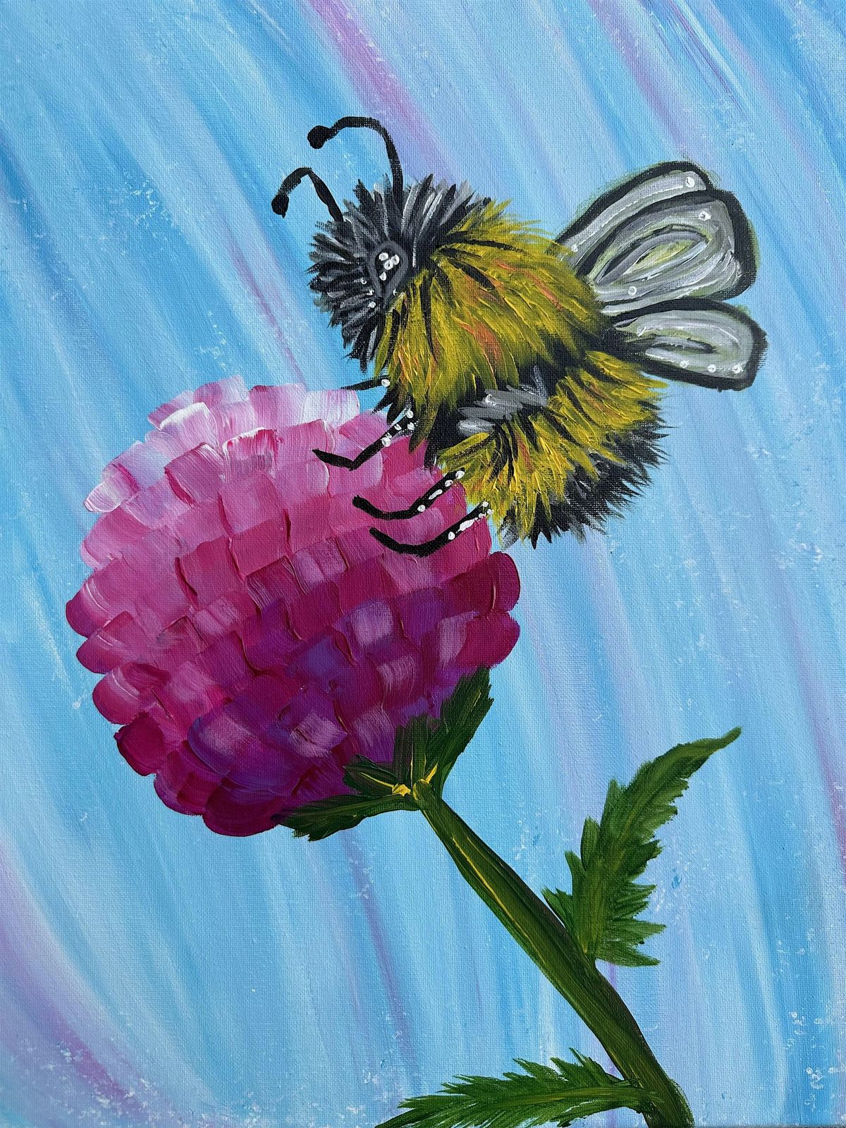 Acrylic Painting with "DIY with Deanna" - Sweet Bee at Swan Island Dahlias