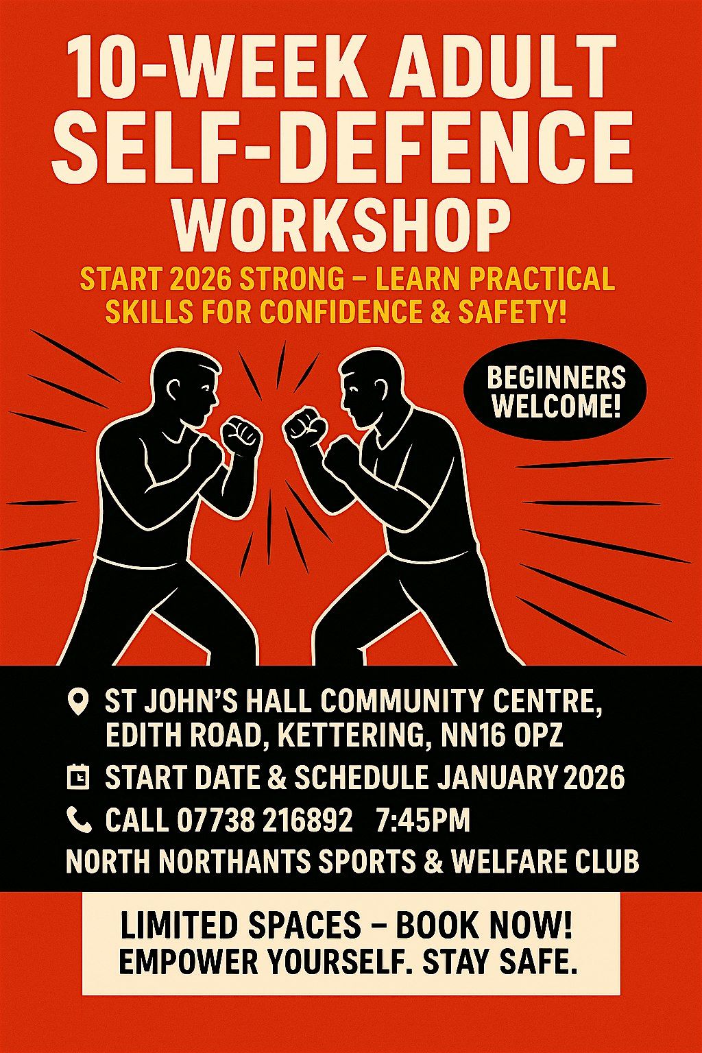10 WEEK BASIC ADULT SELF DEFENCE COURSE