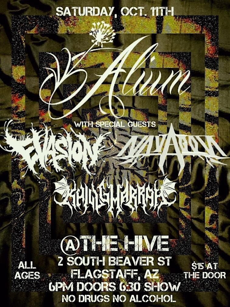 ALIUM, EVASION, NAVAGON, KHILLGHARRAH LIVE @ THE HIVE